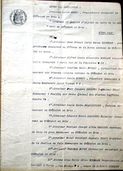 Arrêté du 21 juillet 1914  (Archives communales)