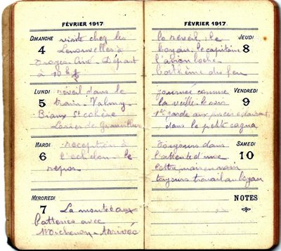 Extraits du carnet de guerre de Marcel Renard Novembre 1918 (collection Jean-Claude Renard)